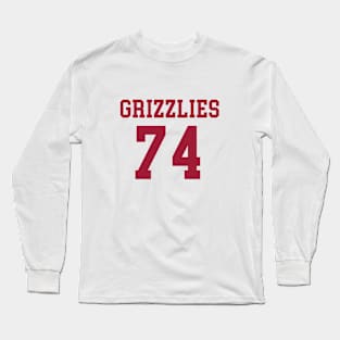 Merlin Olsen 74 Logan High School Grizzlies  Football Jersey 1 Long Sleeve T-Shirt